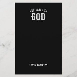 PAPELERÍA DEDICADO A DIOS PERSONALIZABLE GUAY TEXTO BLANCO