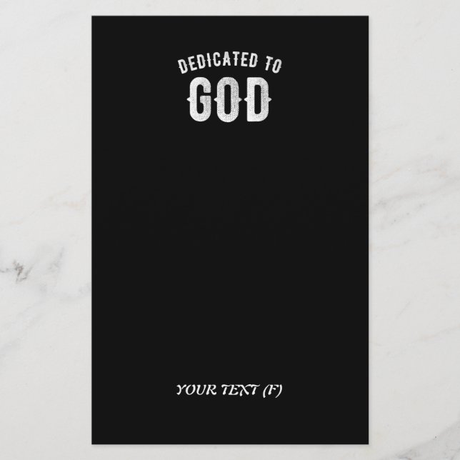 PAPELERÍA DEDICADO A DIOS PERSONALIZABLE GUAY TEXTO BLANCO (Anverso)