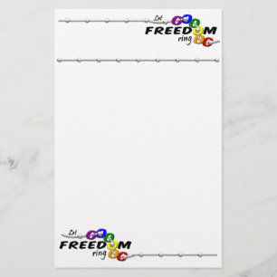 Papelería Dejen que el anillo de la libertad se afirme, pers