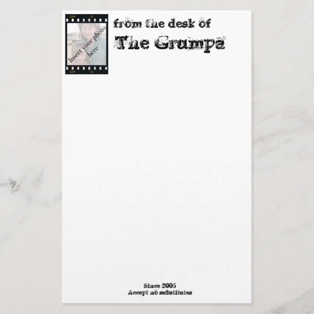 Papelería del escritorio de, el Grumpa (Anverso)