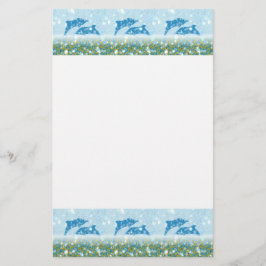 Papelería Delfínes de Wonderous en el mar místico chispeante