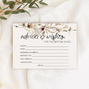 Papelería Deseos de boda consejos botánicos vintage