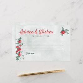 Papelería Deseos de Consejos para Baby Shower Tomate Rústico