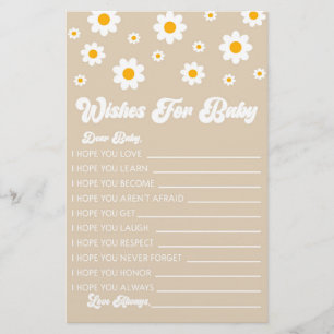 Papelería Deseos De Daisy Retro Marrón Para La Actividad De 