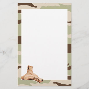 Papelería Desierto Camo y efectos de escritorio de las botas