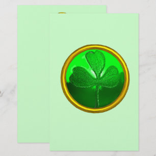 Papelería Detalle de shamrock del corazón CÉLTICO de SAINT P