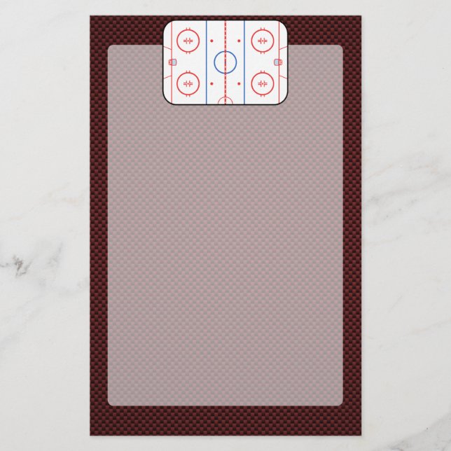 Papelería Diagrama de rosado del compañero de juego de hocke (Anverso)