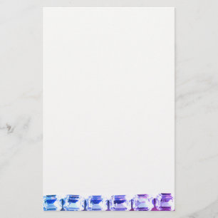 Papelería Diamantes de imitación morados y azules - joyas an