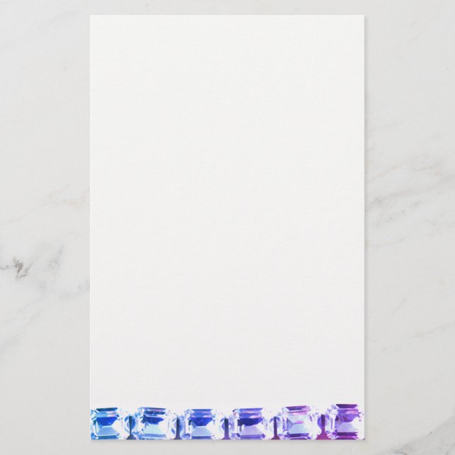 Papelería Diamantes de imitación morados y azules - joyas an (Anverso)