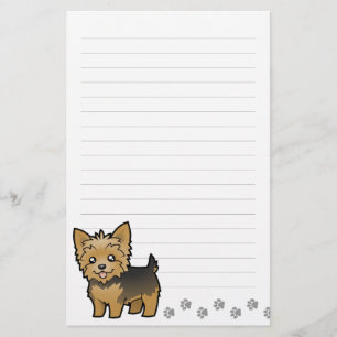 Papelería Dibujo animado Yorkshire Terrier (pelo corto