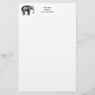 Papelería Dibujo Antiguo de Elefante