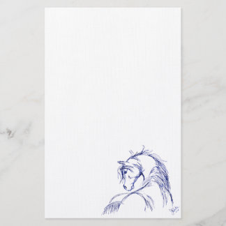 Papelería Dibujo artístico de la cabeza del caballo