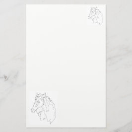 Papelería Dibujo de estacionería de un caballo