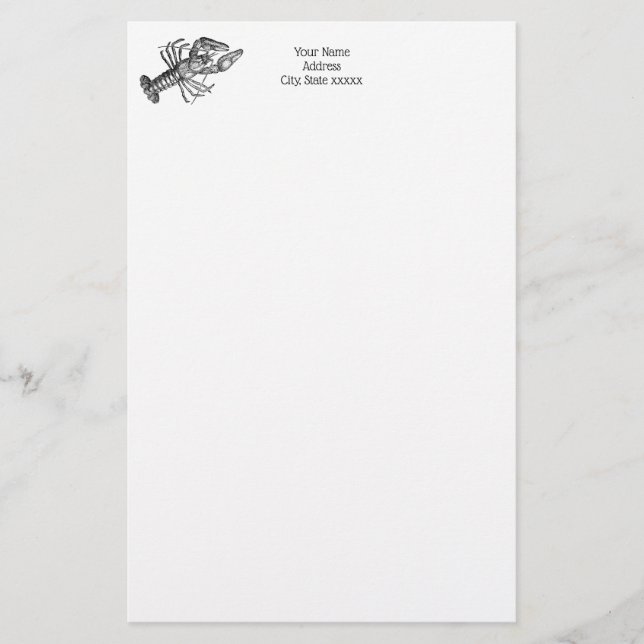 Papelería Dibujo de la langosta #1 (Anverso)