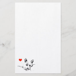 Papelería Dibujo de la tinta de Digitaces de un perro de