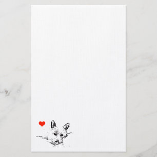Papelería Dibujo de la tinta de Digitaces de un perro de