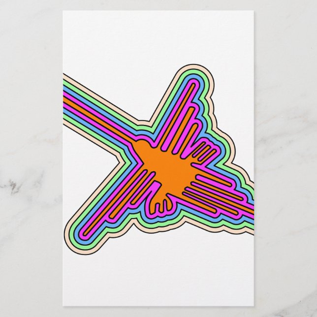 Papelería Dibujo de Nazca Hummingbird Perú (Anverso)