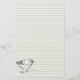 Papelería Dibujo de pájaro con tinta blanca humo naturaleza