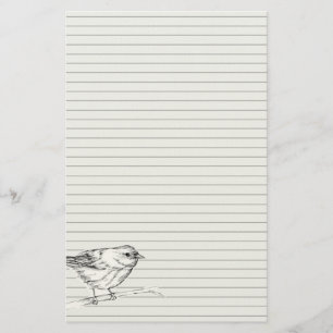 Papelería Dibujo de pájaro con tinta blanca humo naturaleza
