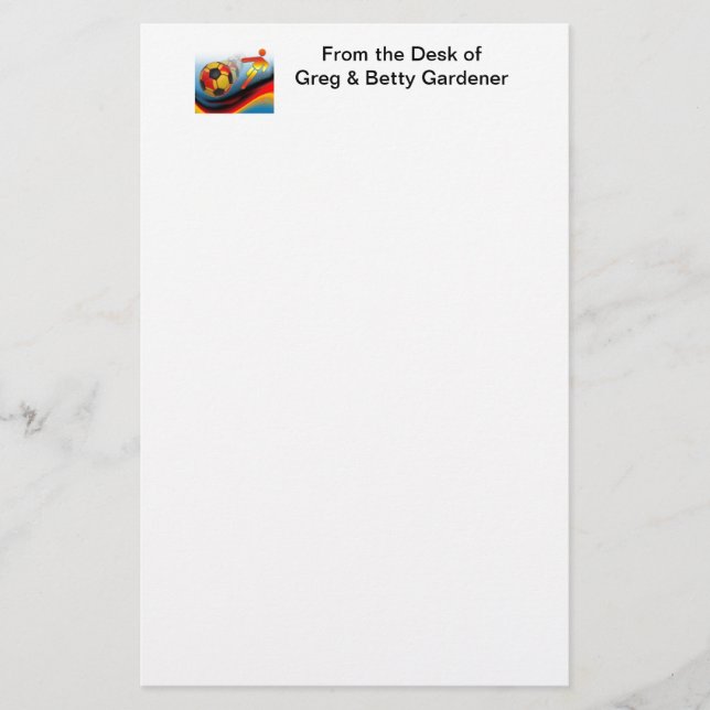 Papelería Dinámica del fútbol y del fútbol (Anverso)