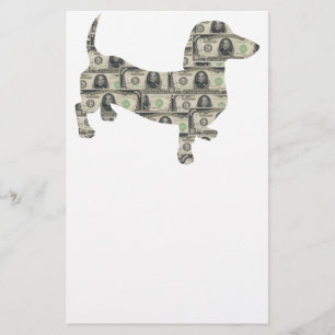Papelería Dinero Dachshund Wall Street