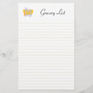 Papelería Dinnerware Lined Grocery List Stationery