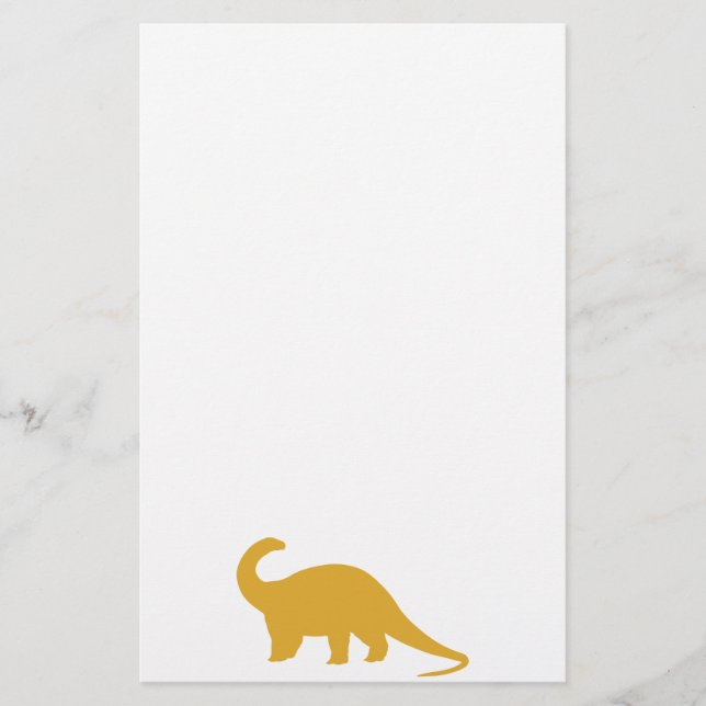 Papelería Dinosaurio amarillo (Anverso)