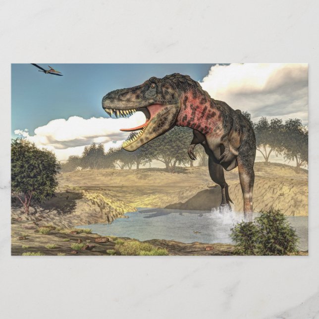 Papelería Dinosaurio de Tarbosaurus - 3D rinden (Anverso)