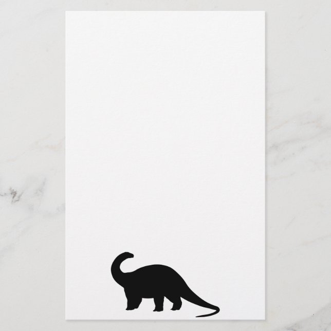 Papelería Dinosaurio negro (Anverso)