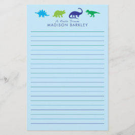 Papelería Dinosaurios azules cutan el dino de los niños