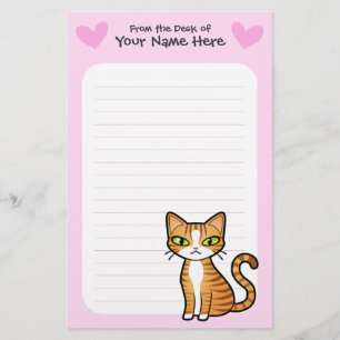 Papelería Diseñe su propio gato del dibujo animado (los