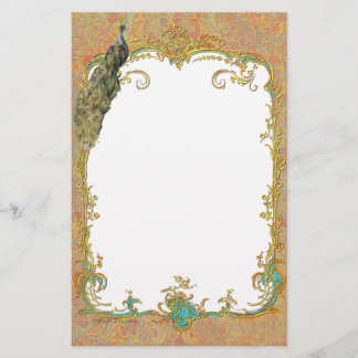 Papelería Diseño artístico Ornate Peacock n Paisley