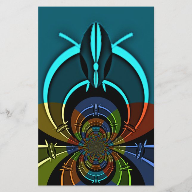 Papelería Diseño colorido del Escudo Masái (Anverso)