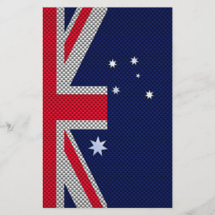 Papelería Diseño de bandera australiana en fibra de carbono