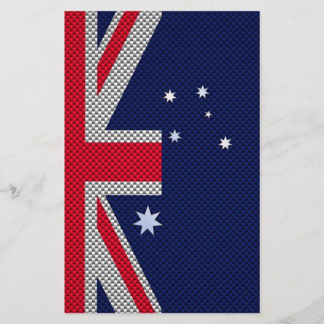 Papelería Diseño de bandera australiana estilo cromado de fi (Anverso)