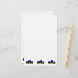 Papelería Diseño de búhos azules
