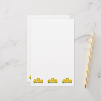 Papelería Diseño de búhos de oro
