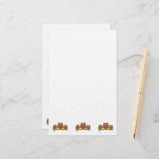 Papelería Diseño de búhos marrones