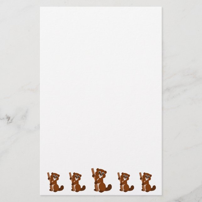 Papelería Diseño de castor (Anverso)
