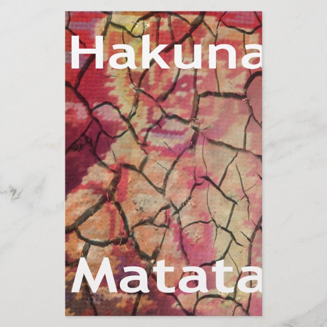 Papelería Diseño de Cubo de León Hakuna Matata (Anverso)