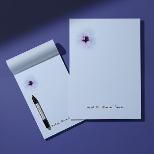 Papelería Diseño de Flor de Hibisco-Fondo Azul