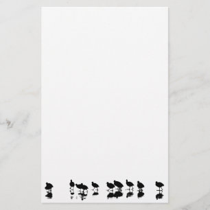 Papelería Diseño de la focha - negro en blanco