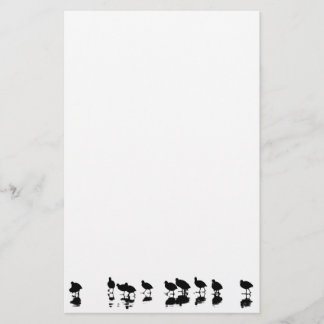 Papelería Diseño de la focha - negro en blanco