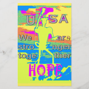 Papelería Diseño de la Unidad de Estados Unidos: esperanza y