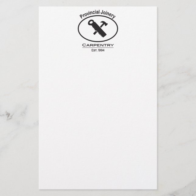 Papelería Diseño de martillo y sierra (Anverso)