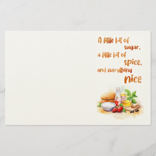 Papelería diseño de pastel dulce (Anverso)