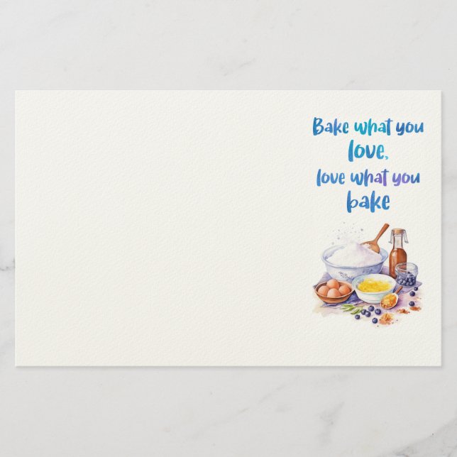 Papelería diseño de pastel dulce (Anverso)
