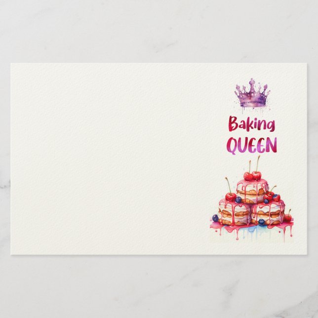 Papelería Diseño de pastel dulce (Anverso)