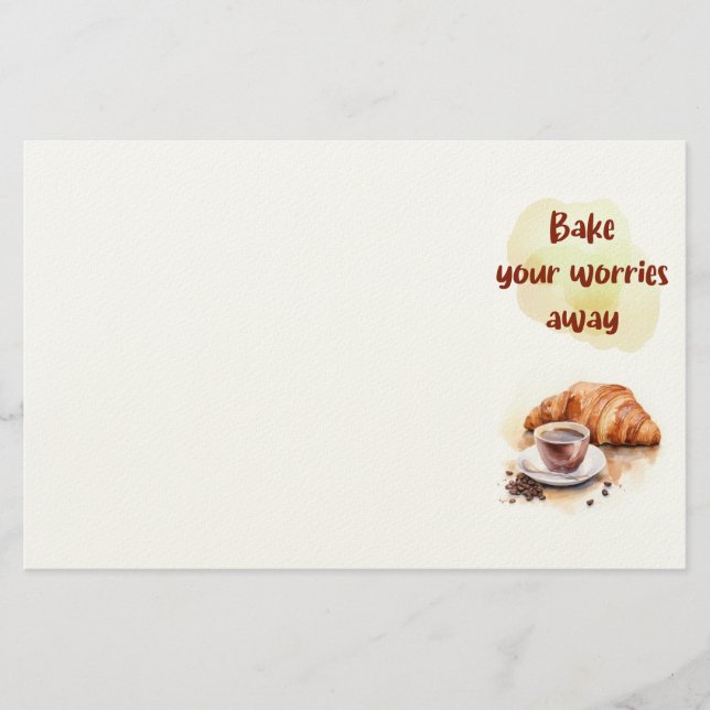 Papelería diseño de pastel dulce (Anverso)