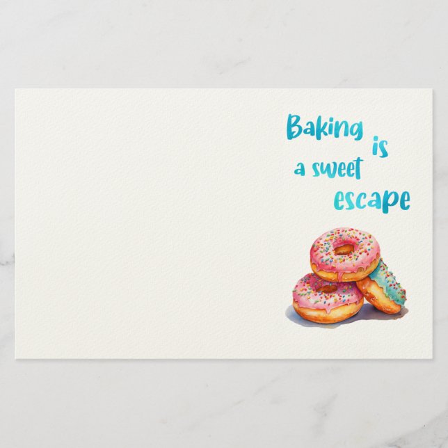 Papelería diseño de pastel dulce (Anverso)